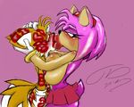  amy blush breasts digitaldomain123 flower kissmark lipstick miles_prower request rose sega skirt sonic_(series) 