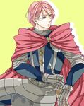  armor bad_id bad_pixiv_id cape gilthunder kuufuku looking_away male_focus nanatsu_no_taizai pink_hair sketch solo 