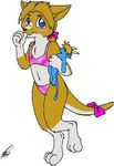  &lt;3 anthro canine clothing cute dog doll fur looking_at_viewer male mammal nateday ribbons solo thumb_sucking underwear young 