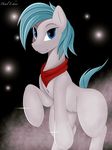  blue_eyes blue_hair earth_pony equine female friendship_is_magic fur grey_fur hair hi_res hooves horse howl_echoes mammal my_little_pony original_character pony pussy scarf short_tail solo 