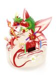  ambiguous_gender birthday_cake blush cake candle dagasi dragon fire fire_breathing flower food fruit japanese_text puzzle_&amp;_dragons red_sky_fruit_strawberry_dragon scalie smile solo strawberry strawberry_dragon text video_games wings 