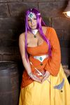  1girl asian breasts chouzuki_maryou chunsoft cosplay dragon_quest dragon_quest_iv enix large_breasts minea minea_(cosplay) photo plump purple_hair solo 