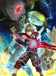  dunban katana mecha metal_face monado multiple_boys riki_(xenoblade) shulk staff sword techitoni weapon xenoblade_(series) xenoblade_1 