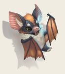  2014 ambiguous_gender bat cute fur grey_fur hair mammal orange_hair silverfox5213 solo wings 