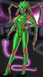  alien breasts female green_skin grriva lips multiple_eyes purple_eyes pussy red_nipples solo star_control_2 ur-quan 