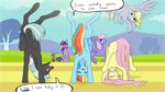  2014 arareroll blood blush derpy_hooves_(mlp) dialog english_text equine female feral fluttershy_(mlp) friendship_is_magic horn horse male mammal my_little_pony nosebleed pegasus rainbow_dash_(mlp) text thunderlane_(mlp) twilight_sparkle_(mlp) unicorn wings 