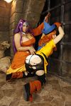  2girls asian ass breasts cameltoe chouzuki_maryou cosplay dragon_quest dragon_quest_iv large_breasts minea minea_(cosplay) multiple_girls orange_hair photo plump purple_hair square_enix 