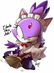  2009 blaze_the_cat cat english_text feline female maid maid_uniform mammal nancher sega solo sonic_(series) text yellow_eyes 