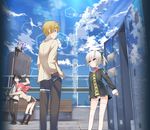  2boys 3girls boku_wa_tomodachi_i_am_not_sweetheart higa_nanami highres kazamichi_rinko kusumoto_mikoto kyokutyo multiple_boys multiple_girls outdoors photoshop_(medium) 