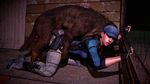 1girl 3d animated animated_gif bent_over bestiality brown_hair capcom clothed_sex denim dog doggystyle fingerless_gloves gloves gun hat jeans jill_valentine knife noname55 pants ponytail resident_evil sex vaginal weapon 