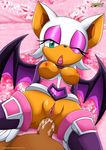  anal bbmbbf breasts cowgirl cum cum_in_ass cum_inside female human interspecies lingerie male mammal mobius_unleashed penis pussy rouge_the_bat sega sex sonic_(series) straight 