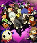  aegis aegis_(persona) amada_ken amagi_yukiko aragaki_shinjirou checkered checkered_floor chibi crossover desk elizabeth_(persona) everyone floor hanamura_yousuke iori_junpei kirijou_mitsuru koromaru kujikawa_rise kuma_(persona_4) margaret marie_(persona_4) multiple_boys multiple_girls narukami_yuu official_art persona persona_3 persona_4 persona_q rei_(persona_q) sanada_akihiko satonaka_chie shirogane_naoto short_hair takeba_yukari tatsumi_kanji teodor very_short_hair yamagishi_fuuka yuuki_makoto zen_(persona_q) 