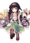  alluka_zoldyck black_hair blue_eyes character_doll hair_ornament hairband hunter_x_hunter killua_zoldyck long_hair looking_at_viewer mask open_mouth saru sitting solo stuffed_animal stuffed_bunny stuffed_dog stuffed_lion stuffed_panda stuffed_toy 