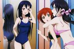  :d :o absurdres adjusting_clothes adjusting_swimsuit ass back bikini black_hair blue_hair blush bow breast_press breasts brown_eyes brown_hair competition_school_swimsuit detexted green_eyes hair_bow hair_ribbon hair_tousle halterneck highres hoshizora_rin hug lily_white_(love_live!) long_hair love_live! love_live!_school_idol_project medium_breasts mirror multiple_girls murota_yuuhei non-web_source official_art one-piece_swimsuit open_mouth orange_hair pink_bikini reflection ribbon school_swimsuit short_hair side-tie_bikini sideboob small_breasts smile sonoda_umi swimsuit third-party_edit toujou_nozomi twintails very_long_hair yellow_eyes 