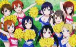  :o absurdres armpits ayase_eli black_hair blonde_hair blue_eyes blue_hair blush bow breasts brown_eyes brown_hair cheerleader cleavage detexted green_eyes hair_bow highres hoshizora_rin koizumi_hanayo kousaka_honoka love_live! love_live!_school_idol_project medium_breasts minami_kotori multiple_girls murota_yuuhei nishikino_maki non-web_source official_art one_side_up open_mouth orange_hair pink_eyes pom_poms purple_eyes red_eyes red_hair short_hair small_breasts smile sonoda_umi teeth third-party_edit toujou_nozomi twintails yazawa_nico yellow_eyes 