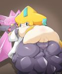  2018 anus blush butt diancie duo female female/female hand_holding hi_res jirachi legendary_pok&eacute;mon looking_at_viewer nintendo open_mouth pok&eacute;mon pok&eacute;mon_(species) pussy pussy_juice sex signature sweat tribadism type video_games 