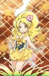  adapted_costume alternate_costume bad_id bad_pixiv_id bare_shoulders blonde_hair boots cure_honey dress earrings eyelashes flower hair_flower hair_ornament happinesscharge_precure! happy high_heel_boots high_heels jewelry jumping long_hair looking_at_viewer magical_girl milton_(nontan-93bellcat) oomori_yuuko ponytail precure ribbon skirt smile solo wide_ponytail wrist_cuffs yellow_eyes 