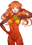  :o adjusting_hair angry bangs blue_eyes blurry bodysuit breasts cowboy_shot depth_of_field gloves hair_ornament hand_on_hip hand_up highres long_hair looking_at_viewer medium_breasts neon_genesis_evangelion number open_mouth orange_hair pilot_suit plugsuit rebuild_of_evangelion revision shikinami_asuka_langley shouting simple_background skinny smile solo souryuu_asuka_langley tcb turtleneck two_side_up v-shaped_eyebrows white_background 