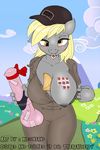  2014 anthro areola big_breasts blush breasts derpy_hooves_(mlp) dildo equine erect_nipples female flashing friendship_is_magic horse kevinsano looking_at_viewer mammal my_little_pony nipples pegasus sex_toy smile solo suggestive wings 