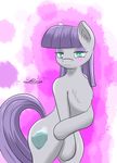  2014 blush cutie_mark earth_pony equine female friendship_is_magic fur grey_fur hair horse looking_at_viewer lordzid mammal maud_pie_(mlp) my_little_pony pony purple_hair solo 
