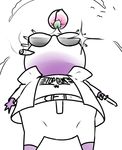  ambiguous_gender eyewear knife pikmin purple_pikmin smoking solo sunglasses unknown_artist 