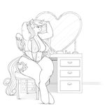  2014 anthro big_breasts breasts chubby cutie_mark equine erect_nipples female friendship_is_magic horn kevinsano mammal my_little_pony navel nipples princess_cadance_(mlp) sitting smile solo thick_thighs wide_hips winged_unicorn wings 