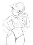  &lt;3 &lt;3_eyes anthro breasts cellphone clothed clothing cutie_mark duckface equine female half-dressed hand_on_hip horse jrvanesbroek looking_at_viewer mammal monochrome my_little_pony navel necklace original_character phone pony selfie shirt sketch solo thick_thighs underwear 