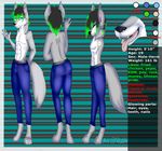  absurd_res anthro blue_eyes canine clothing facial_hair fluffle_(artist) glowing glowing_eyes glowing_hair glowing_teeth grey_wolf hi_res jeans male mammal open_mouth pants ryan_kyojiri solo wolf 