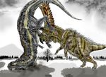  dinosaurs fight horn scalie stabbed 