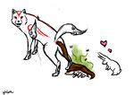  &lt;3 amaterasu anus canine deity f&aelig;ces feces lagomorph mammal markings paleface pooping rabbit scat video_games wolf ōkami 