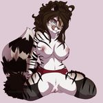  anthro breasts feline female fur hair lingerie mammal nipples psychoticbubble pussy solo tongue unknown_artist 