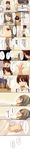  absurdres alternate_costume alternate_hairstyle bandage_over_one_eye bandages bed brown_hair comic first_aid_kit hair_down highres holding_hands hospital_bed japanese_clothes kaga_(kantai_collection) kantai_collection long_hair long_image michimaru_(michi) multiple_girls outstretched_hand proposal short_hair side_ponytail tall_image translated yuri zuikaku_(kantai_collection) 