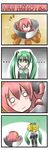  &gt;_&lt; 1girl 4koma :&lt; book catstudioinc_(punepuni) closed_eyes comic cooking hatsune_miku highres long_hair megurine_luka o_o pot silent_comic takoluka tears very_long_hair vocaloid 