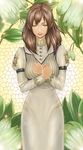  brown_hair closed_eyes devil_may_cry devil_may_cry_4 dress kyrie plant solo tarowo 