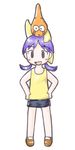  bad_id bad_pixiv_id chibi hoshimaru hozumiare narutaru purple_hair shorts tamai_shiina tank_top twintails yuu_(pixiv) 