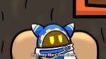  alien ambiguous_gender cape chari close-up clothed clothing crossover dialogue english_text humor kirby_(series) magolor nintendo not_furry pointy_ears sitting solo tastelessdrawings text the_eric_andre_show video_games waddling_head yellow_eyes 