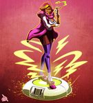  1girl blonde_hair cigarette commentary_request dark-skinned_female dark_skin gloves hood jojo_no_kimyou_na_bouken mariah_(jojo) pantyhose solo stardust_crusaders uc-lab 