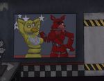  animatronic anthro anthrofied avian bedroom_eyes bird breasts butt buttcable canine chest_tuft chica_(fnaf) chica_fnaf chicken crossgender duo eyelashes fan fangs female fishy-pony five_nights_at_freddy&#039;s fox foxy_(fnaf) foxy_fnaf fur hi_res hook machine mammal mechanical open_mouth paws presenting pussy pussy_juice screw sharp_teeth side_boobs smile teeth tongue tongue_out tuft wet 