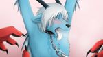  anthro bdsm bondage bound canine chain hair hybrid invalid_tag mammal stretched tongue white_hair wolf 