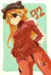  animal_hat bad_id bad_pixiv_id blue_eyes cat_hat evangelion:_3.0_you_can_(not)_redo eyepatch hands_in_pockets hat jacket long_hair looking_at_viewer neon_genesis_evangelion orange_hair plugsuit rebuild_of_evangelion shikinami_asuka_langley solo souryuu_asuka_langley track_jacket walrus-ruin 