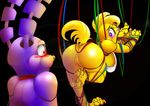  animatronic anthro avian beak bird blush bonnie_(fnaf) bound breasts bubble_kitten17 butt chica_(fnaf) chicken clothing duo female hair lagomorph machine mammal mechanical nipples nude open_mouth purple_eyes pussy rabbit robot surprise video_games 