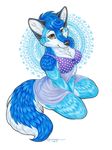  blue_fur canine dress female fur kashmere lingerie mammal pose smile solo wolf 