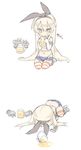  alcohol beer blade_(galaxist) blonde_hair cup face_down hairband kantai_collection long_hair mug rensouhou-chan shimakaze_(kantai_collection) solo spill striped striped_legwear thighhighs very_long_hair yellow_eyes 