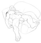  alligator balls big_balls big_penis chubby controller fullmetal_alchemist hindpaw lounging male marcoh_a._cortez musclegut nude paws penis reptile scalie solo spelunker_sal thick_penis uncut video_games 
