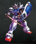  gundam gundam_0083 gundam_gp-01_zephyranthes highres mecha no_humans oga_mecha realistic science_fiction shield sword weapon 