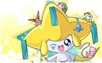  ambiguous_gender celebi cute eyes_closed group hellknight10 jirachi manaphy mew nintendo one_eye_closed open_mouth pok&eacute;mon shaded shaymin size_difference smile stars victini video_games wink 