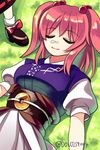  bad_id bad_pixiv_id breasts douji hair_bobbles hair_ornament japanese_clothes kimono medium_breasts multiple_girls obi onozuka_komachi red_hair sash shiki_eiki sleeping touhou two_side_up 