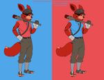  2014 anthro canine cheesecaked crossover five_nights_at_freddy&#039;s fox foxy_(fnaf) male mammal scout_(team_fortress_2) team_fortress_2 
