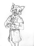  2014 canine fox foxer421 male mammal sketch solo trenchcoat 