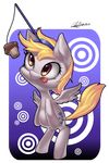  2014 absurd_res alpha_channel blonde_hair derp derpy_hooves_(mlp) equine feral food friendship_is_magic fur gradient_background grey_fur hair hi_res jggjqm522 mammal muffin my_little_pony pegasus shaded signature solo tongue tongue_out wings yellow_eyes 